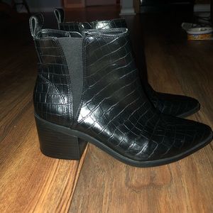 Black Snake Print Booties!